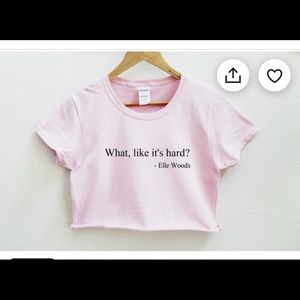 Legally blonde movie crop top